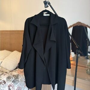 Fashion Magazine Black Women's Cape Jacket